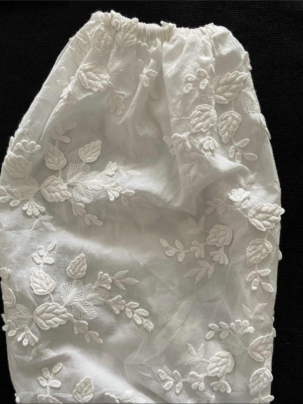 & Other Stories Paris Atelier White Embroidered Tie Front Mini Floral Appliqué 4 - Picture 10 of 16